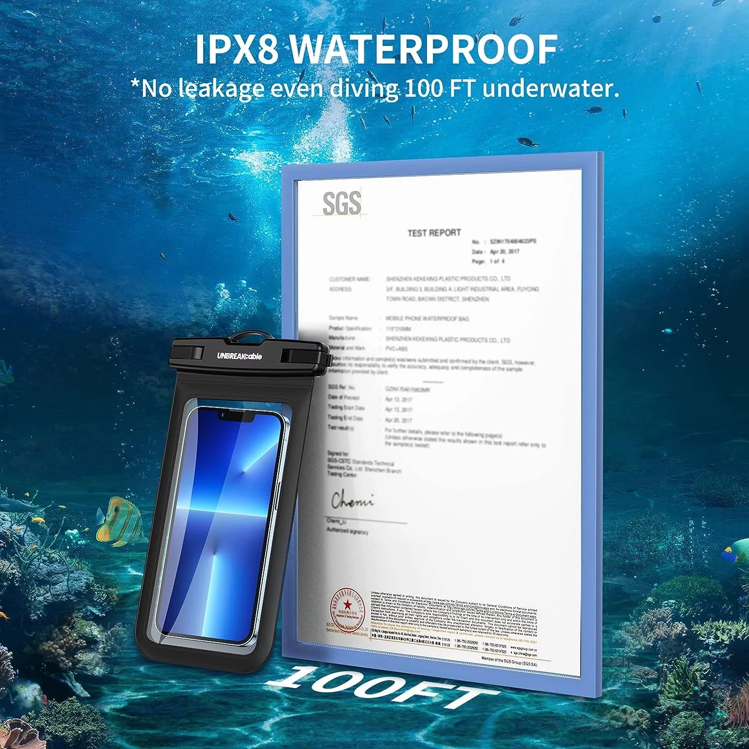 Waterproof Phone Pouch, IPX8 Universal Waterproof Phone Case [2 Pack] Cellphone Dry Bag for Iphone 15 14 SE 13 12 11 Pro Max XS Samsung Galaxy S24 and More up to 7" - Black