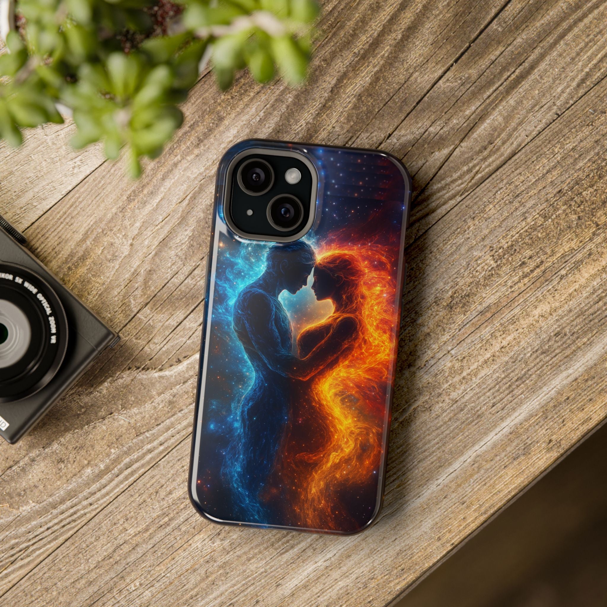 Twin Flame Magnetic Tough iPhone Case