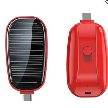 2023 Solar Keychain Powerbank 1200 Mah Type C Emergency Mobile Phone Small Portable Charger Mini Solar Power Banks Power Station