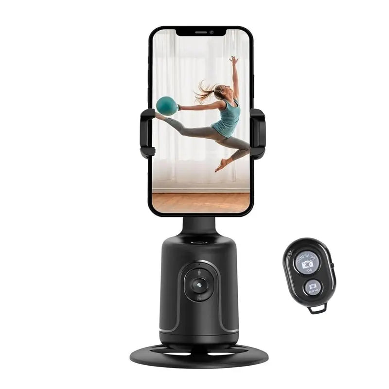 360° Auto Face Body Tracking Phone Holder Smart Shooting Stand Tripod with Remote , No App Required , USB Rechargeable , for Iphone Samsung, for Video Live Vlog Stream , Valentine'S Day Gift Accessories Selfie