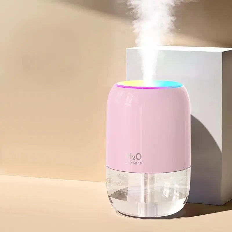 Shop Humidifier for Mother'S Day Gift, 1 Piece 200Ml Portable Mini Air Humidifier for Bedroom, USB Powered Air Humidifier with Colorful Night Light, Two-Speed Spray Water Cool Mist Maker, Desktop Aroma Diffuser for Home Office Bedroom