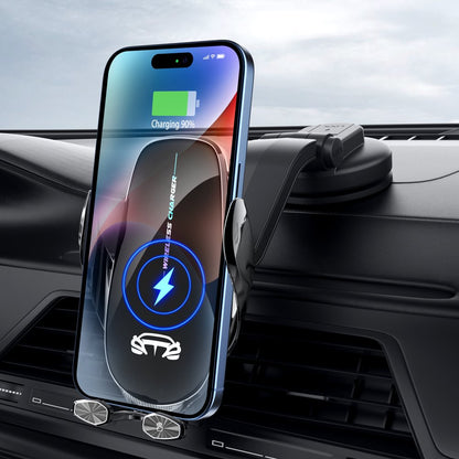 Wireless Car Charger, 15W Fast Charging Auto Clamping Car Charger Phone Mount, Windshield Dashboard Air Vent Car Phone Holder, Fit for Iphone, Samsung, Etc