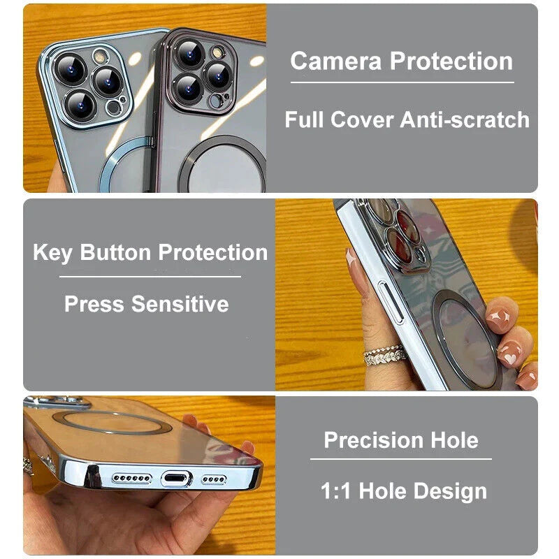 For Apple Iphone 14 13 12 11 Pro Max Case Mag Safe Magnetic Camera Lens Cover