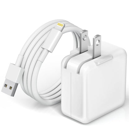 Ipad Charger Iphone Charger-Apple Mfi Certified-12W USB Wall Charger Foldable Portable Travel Plug with USB Charging Cable Compatible with Iphone, Ipad, Ipad Mini, Ipad Air 1/2/3, Airpod Ipad Charger