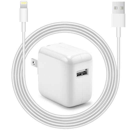 Ipad Charger Iphone Charger-Apple Mfi Certified-12W USB Wall Charger Foldable Portable Travel Plug with USB Charging Cable Compatible with Iphone, Ipad, Ipad Mini, Ipad Air 1/2/3, Airpod Ipad Charger