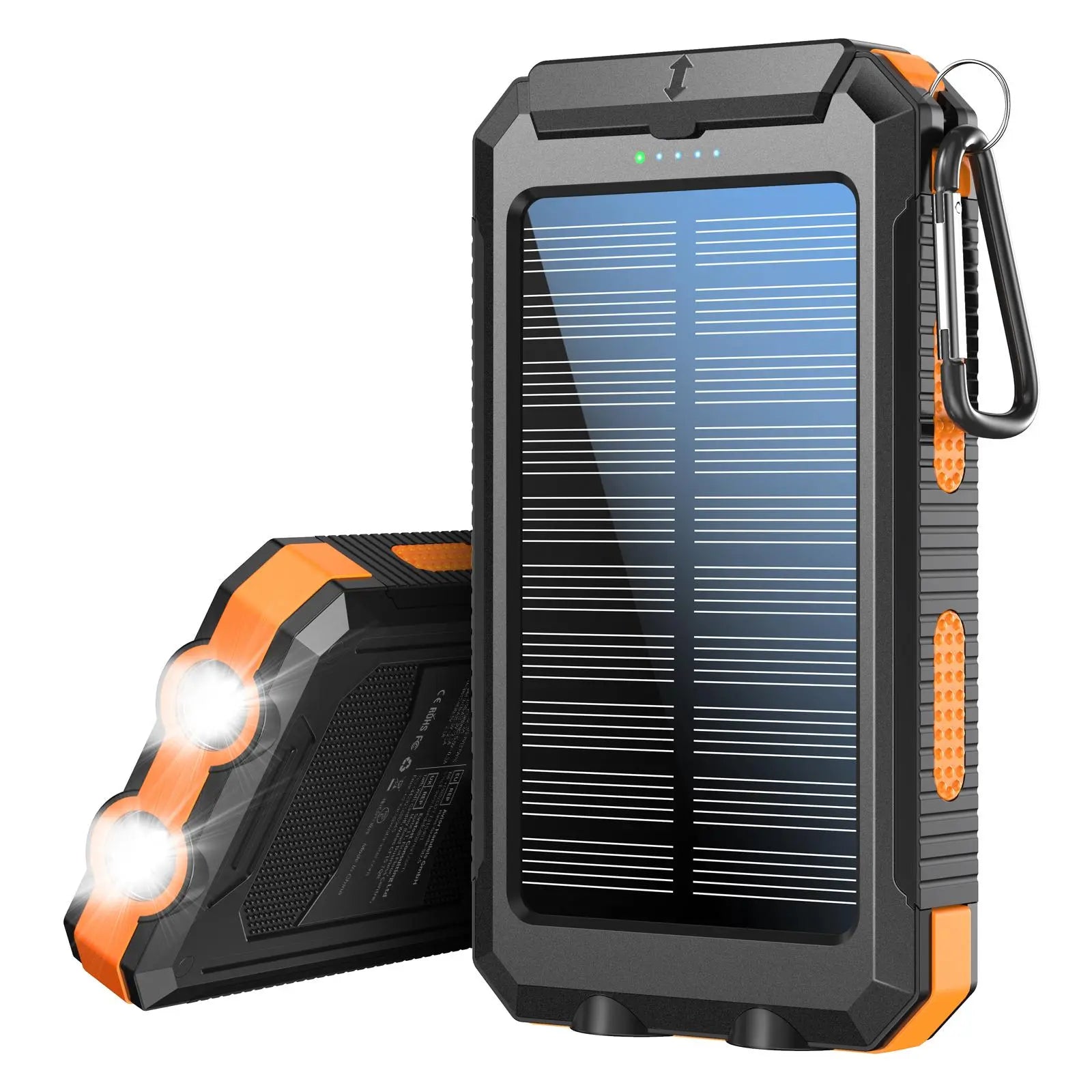 10000Mah Portable Solar Power Bank for Mother'S Day Gift, 1 Piece Dual USB Output Port Waterproof Power Bank with LED Light, Solar Charger Power Bank, Solar Panel Charger, Solar Phone Charger Compatible with Iphone & Android Phone for Spring Camping