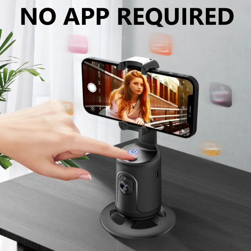 360° Auto Face Body Tracking Phone Holder Smart Shooting Stand Tripod with Remote , No App Required , USB Rechargeable , for Iphone Samsung, for Video Live Vlog Stream , Valentine'S Day Gift Accessories Selfie