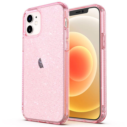 Iphone 12 Case, Iphone 12 Pro Case, Anti-Scratch Shockproof Bumper Slim Phone Case for Apple Iphone 12 / 12 Pro, Pink Glitter