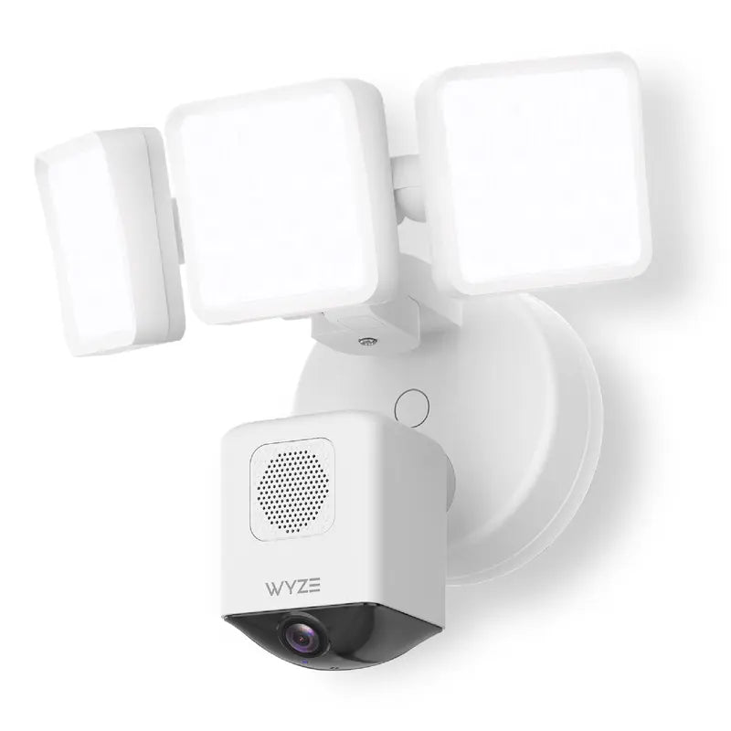 Wyze Cam Floodlight Pro — Hardwired 2K HD Outdoor Smart Security Camera with 3000 Lumen Leds, Color Night Vision, 180 Degree Customizable Motion Detection, 105Db Siren, and Two-Way Audio, Adjustable Lens