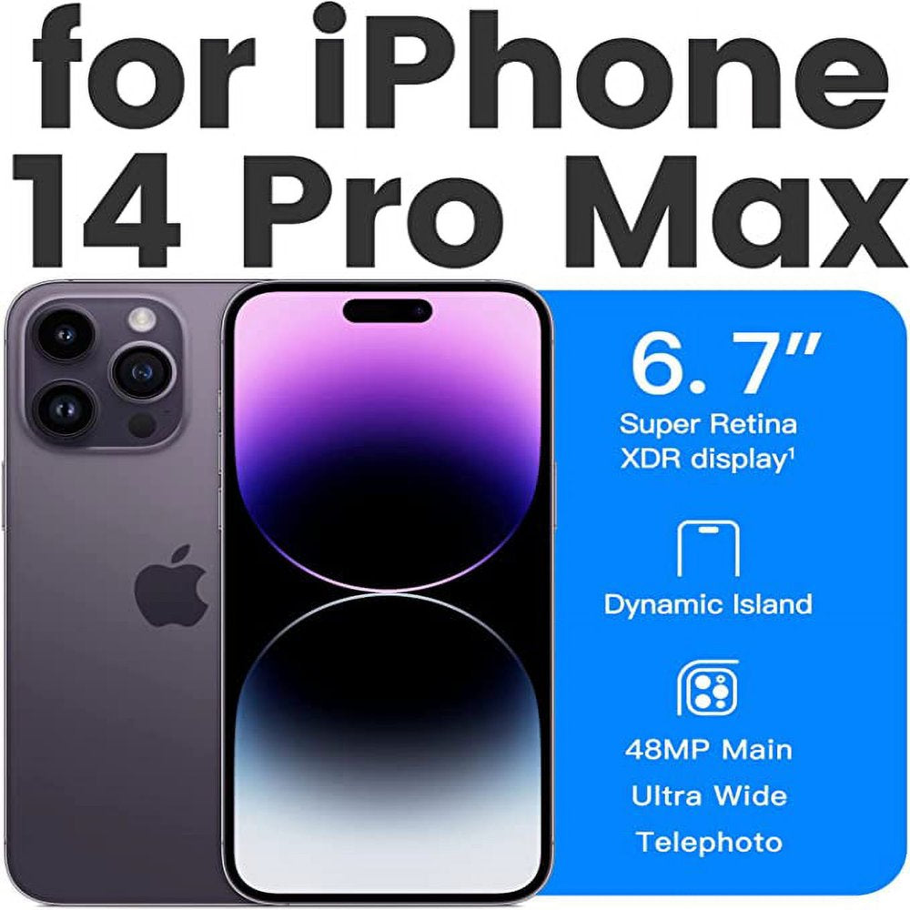 Privacy Tempered Glass Screen Protector for Apple Iphone 14 Pro Max, Camera Lens Protector with Anti-Spy Tempered Glass Film, 3-Pack