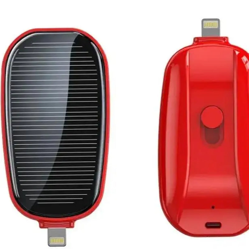 2023 Solar Keychain Powerbank 1200 Mah Type C Emergency Mobile Phone Small Portable Charger Mini Solar Power Banks Power Station